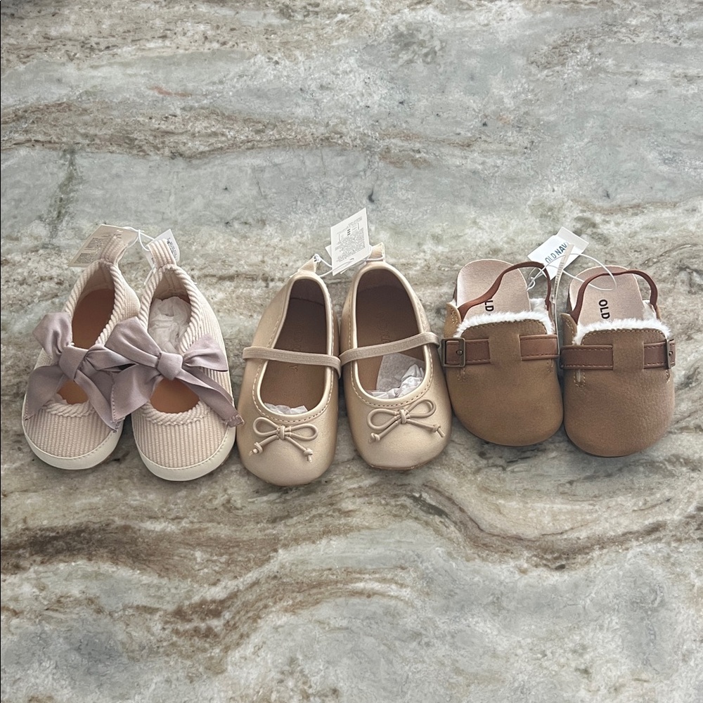 Old Navy Kids Shoes Set - Cream and Brown